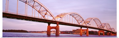 Iowa, Davenport, Centennial Bridge over Mississippi River