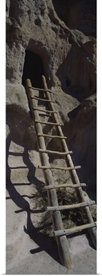 Ladder leading into an opening of a cliff dwelling, Mesa Verde National Park, Colorado