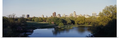 Lake in the Central Park, New York City, New York State