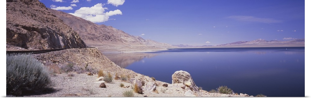 Lake near a highway, Walker Lake, U.S. Route 95, Mineral County, Nevada