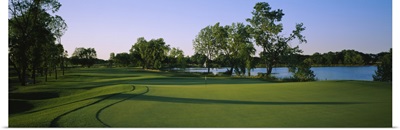 Lake on a golf course, White Deer Run Golf Club, Vernon Hills, Lake County, Illinois