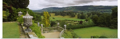 Landscape viewed from a castle, Powis Castle, Wales