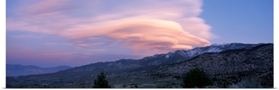 Lenticular Wave Cloud Sierra Nevada Mountain Range CA