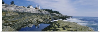 Lighthouse at the coast, Pemaquid Point, Maine