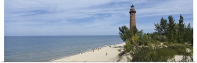 Lighthouse at the lakeside, Little Sable Point Lighthouse, Silver Lake Sand Dunes Area, Lake Michigan, Michigan,
