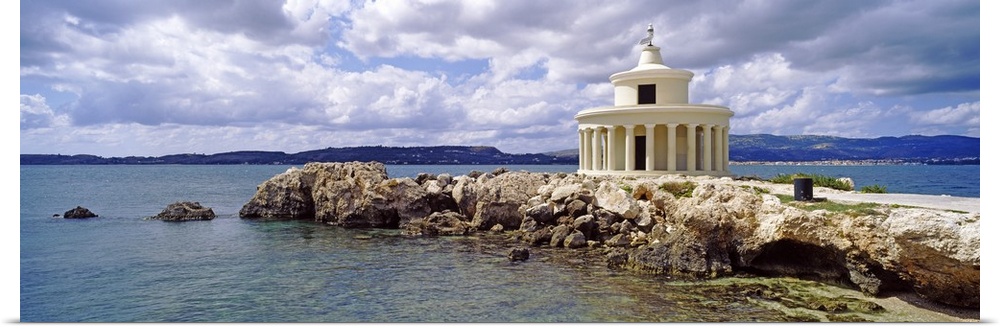 Lighthouse of Saint Theodoroi on the coast, Cephalonia, Ionian Islands, Greece