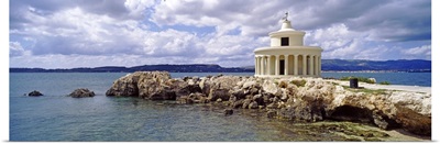 Lighthouse of Saint Theodoroi on the coast, Cephalonia, Ionian Islands, Greece