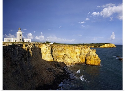 Lighthouse on a cliff, Cabo Rojo Lighthouse, Cabo Rojo, Puerto Rico