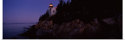 Lighthouse on the coast, Bass Head Lighthouse, Bass Harbor, Hancock County, Mount Desert Island, Maine,