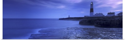 Lighthouse on the seaside, Portland Bill Lighthouse, Isle of Portland, Dorset, England