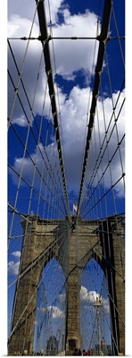 Low angle view of a bridge, Brooklyn Bridge, Manhattan, New York City, New York State