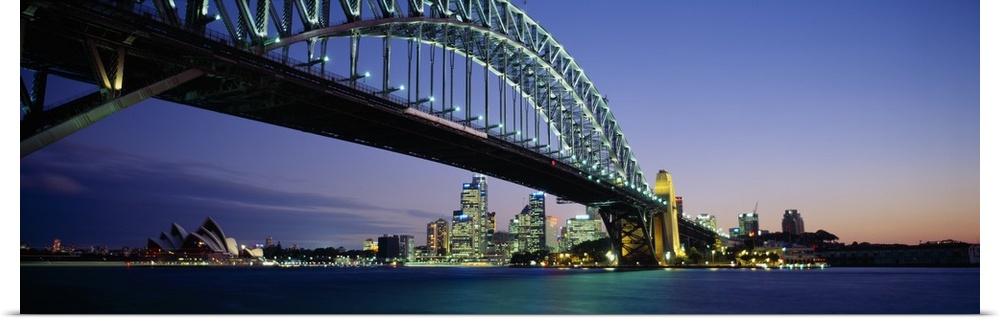 Low angle view of a bridge, Sydney Harbor Bridge, Sydney, New South Wales, Australia