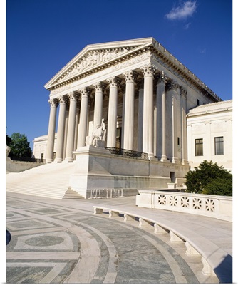 Low angle view of a government building, US Supreme Court Building, Washington DC