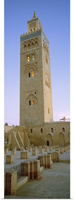 Low angle view of a minaret, Koutoubia Mosque, Marrakech, Morocco