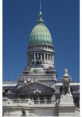 Low angle view of a parliament building, Palacio Del Congreso, Buenos Aires, Argentina