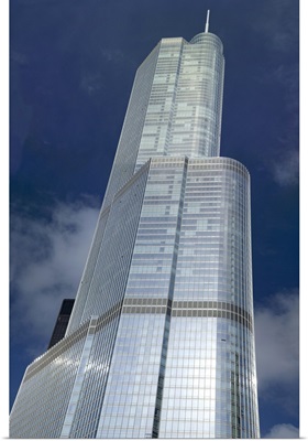 Low angle view of a skyscraper, Trump Tower, Chicago, Cook County, Illinois