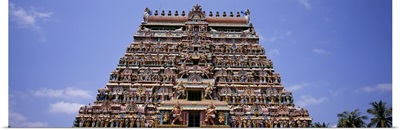 Low angle view of a temple, Chidambaram Temple, Chidambaram, Cuddalore District, Tamil Nadu, India