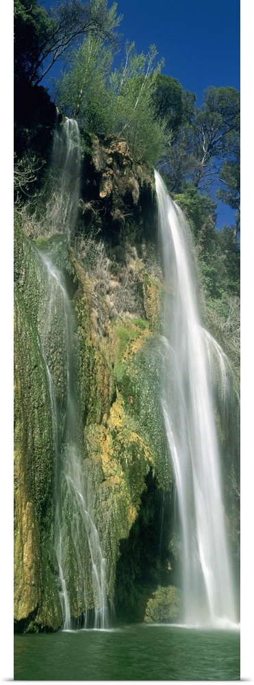 Low angle view of a waterfall, Sillans Waterfall, Provence, France