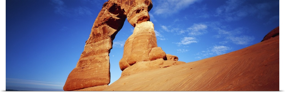 Low angle view of Delicate Arch, Arches National Park, Utah