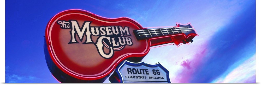 Low angle view of Museum Club sign, Route 66, Flagstaff, Arizona, USA