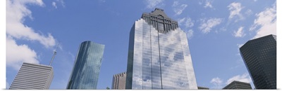 Low angle view of office buildings, Houston, Texas