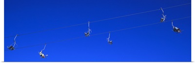 Low angle view of ski lifts, Stuben, Austria