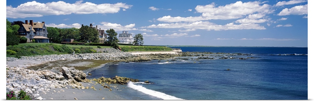 Mansion at a coastline, Newport, Newport County, Rhode Island