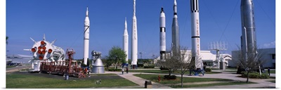 Missiles and rockets in a museum Rocket Garden NASA Kennedy Space Center Merritt Island Brevard County Florida
