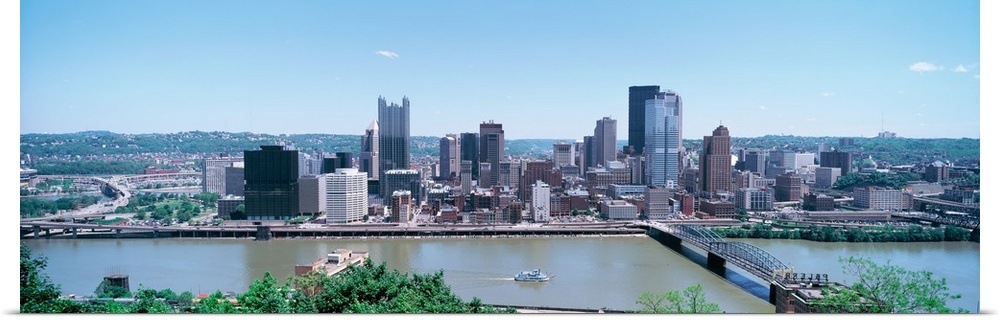 Monongahela River & Pittsburgh skyline PA