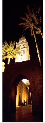 Morocco, Marrakech, Koutoubia Minaret, night