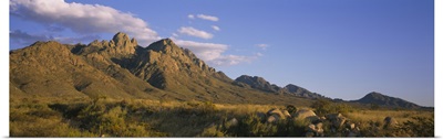 Mountain range on a landscape, Organ Mountains, New Mexico