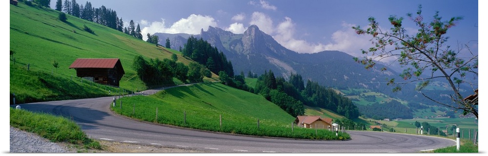 Mountain Road Jaunpass Switzerland
