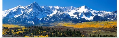 Mountains covered in snow, Sneffels Range, Colorado