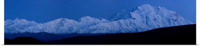 Mountains covered with snow, Mt. McKinley, Denali National Park, Alaska