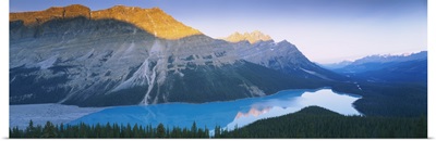 Mountains next to a lake, Peyto Lake, Banff National Park, Alberta, Canada