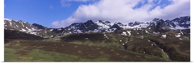 Mountains on a landscape, Hatcher Pass, Hatcher Pass Road, Alaska