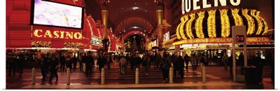 Nevada, Las Vegas, The Fremont Street, Large group of people at a market street