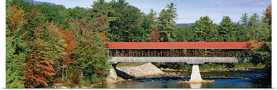 New Hampshire, Conway, Covered bridge over Saco River