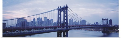New York State, New York City, Manhattan Bridge, Skyscrapers in a city