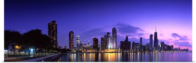 Night Skyline Chicago IL