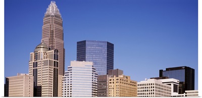North Carolina, Charlotte, Low angle view of skyscrapers