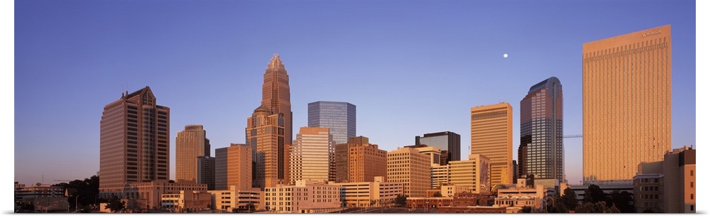 North Carolina, Charlotte, View of a urban cityscape