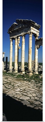 Old ruins of a built structure, Entrance Columns, Apamea, Syria