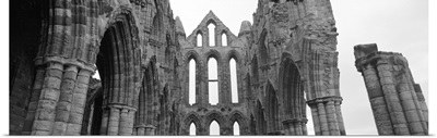 Old ruins of a church, Whitby Abbey, Whitby, North Yorkshire, England