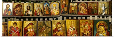 Paintings on racks, Bulgaria