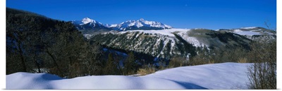 Panoramic view of snowcapped mountains, Telluride, Colorado