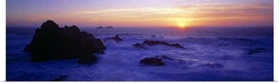Panoramic view of the ocean, Monterey County, Big Sur, California