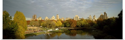Park with buildings in the background, Central Park, Manhattan, New York City, New York State,