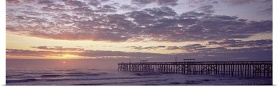 Pier at sunrise, Amelia Island, Nassau County, Florida