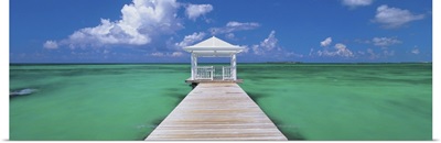 Pier in the sea, Bahamas